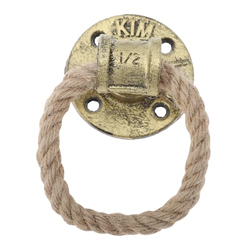 OSALADI Rustikaler Schrankgriff aus Metall mit Hanfseil Vintage Türknauf für Küchenschränke Möbelgriffe für Kommoden Schranktüren und Garderoben Einzelner Ring zuggriff OSALADI Rustikaler Schrankgriff aus Metall mit Hanfseil Vintage Türknauf für Küchenschränke Möbelgriffe für Kommoden Schranktüren und Garderoben Einzelner Ring zuggriff von OSALADI