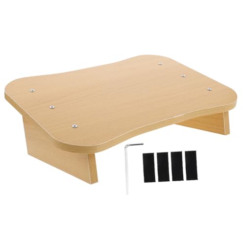 OSALADI Rutschfester Holz fußhocker mit Weichem Polster Tragbarer Fußstütze für Schreibtisch Vielseitiger Tritthocker für Büro Bad Küche und Schlafzimmer Platzsparend und Komfortabel von OSALADI