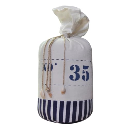 OSALADI Sand Türstopper aus Stoff im Mediterranen Stil Dekorativer und Rutschfester Türpuffer für Boden für Einsatz als Wohnaccessoire Schutz Ihrer Wände von OSALADI