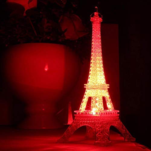 OSALADI Schreibtischlampe Blinkende Eiffelturm-Ornamente Freiheitsstatue Abschlussballaufsätze Tischdekoration Leuchtender Eiffelturm Krippenornamente Für Kinder Aufblasbarer von OSALADI