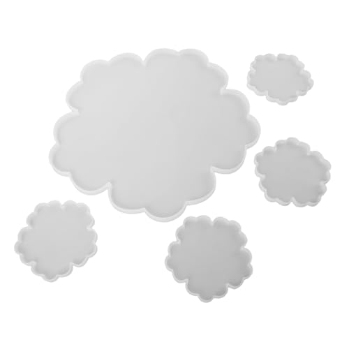 OSALADI Silikon Blumen Formen für Resin Gießen Mehrzweck DIY Blüten Untersetzer und Obsttablett Form Wiederverwendbare Silikonformen für Stilvolle Heimdekoration und Kreative Geschenkideen von OSALADI