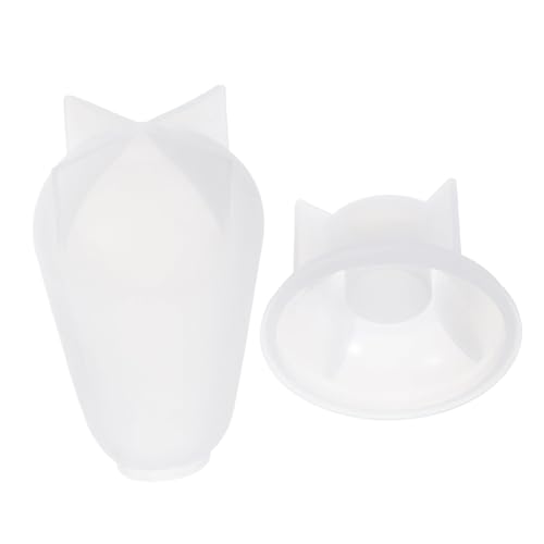 OSALADI Silikon Lichtglasform mit Sockel Hitze Kältebeständig Flexible Form für Epoxidharz Gießen Kerzenherstellung Seifen und Blütendekor Wiederverwendbar Transparent für DIY von OSALADI