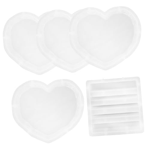 OSALADI Silikonform Herz Untersetzer DIY Gießform für Tassenuntersetzer mit Praktischem Halter Langlebig Sicher Silikonform Gießen für Bastelfans Geschenkidee OSALADI Silikonform Herz Untersetzer DIY Gießform für Tassenuntersetzer mit Praktischem Halter Langlebig Sicher Silikonform Gießen für Bastelfans Geschenkidee von OSALADI
