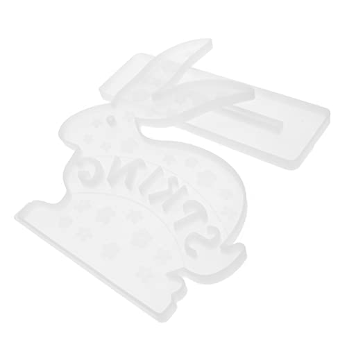 OSALADI Silikonform Kaninchen für Epoxidharz Gießen Ostern DIY Tischdeko Form mit Ständer Leicht Entformbar Wiederverwendbar Kreative Hasenornament Herstellung von OSALADI