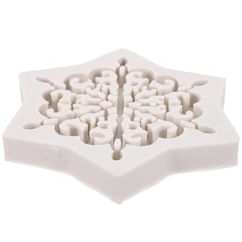 OSALADI Silikonform Untersetzer für Epoxidharz Handgemachte Schneeflocken Gießform für Dekoration Geeignet für Diy Projekte Geschenkidee von OSALADI