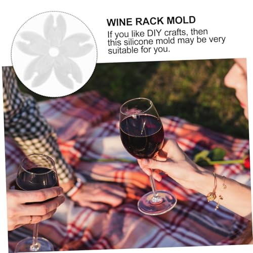 OSALADI Silikonform Weinbecherhalter Flexibel Transparent Langlebig DIY Gießform Weinständer Kreative Gestaltung Sichere Silikonform für Individuelle Weinregal Herstellung von OSALADI