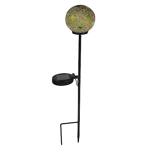 OSALADI Solar Gartenlampe Kugellicht Für Außenbereich Stilvolle Mosaikleuchte Für Garten Und Balkon Solar Rasenlampe Mit Einzigartigem Design Energieeffiziente Solarlaterne Für von OSALADI