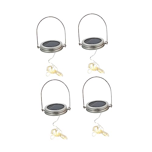 OSALADI 4Sätze Solar Jar Deckellichter mit LED Lichterkette für Außenbereich Hängende Fairy Lights für Garten Terrasse Balkon und Mehr OSALADI 4Sätze Solar Jar Deckellichter mit LED Lichterkette für Außenbereich Hängende Fairy Lights für Garten Terrasse Balkon und Mehr von OSALADI