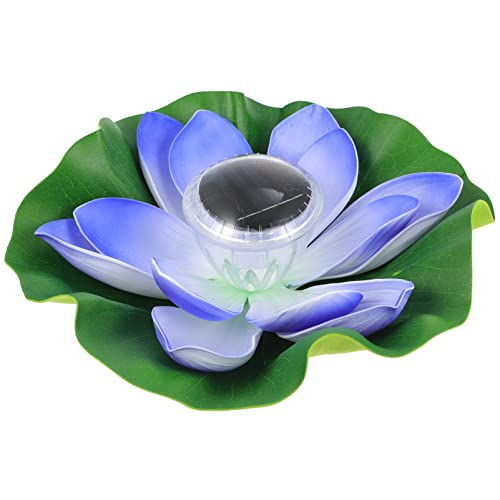 OSALADI Solar-lotuslampe Lotus Schwebendes Licht Schwebendes Solarlicht Wunschlampen Teich Solarlicht Teichbeleuchtung Schwebendes Lotuslicht Aussen Pool Violett Draussen Stk von OSALADI