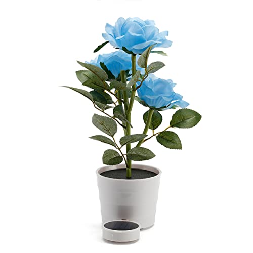 OSALADI Solar-rosenblumenlichter Solar-gartenleuchten Im Freien Rose Solarleuchten Im Freien Solarbetriebene Landschaftsbeleuchtung Rose Solar Lichter Im Freien Tischlampe Draussen Led von OSALADI
