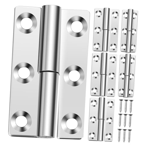OSALADI Stabile Tür Fensterscharniere aus Edelstahl mit Schrauben Links und Rechts Je Korrosionsbeständig Geeignet für Wohn Geschäftsräume von OSALADI