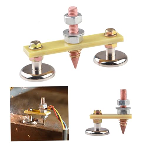 OSALADI Starker Magnetischer Schweißerdungsklemme Hochwertiges Lötwerkzeug mit Doppelseitigem Anschluss und Kabelende Robustes Eisenfixiergerät für Karosseriereparatur und von OSALADI