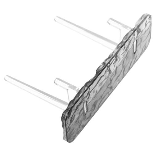 OSALADI Stehkartenhalter Desktop Display Rack Desktop-Display-staffelei Wasserwellen-multifunktionsständer Desktop-aufbewahrungsständer Wasserwellen-rahmenständer Black Acryl von OSALADI