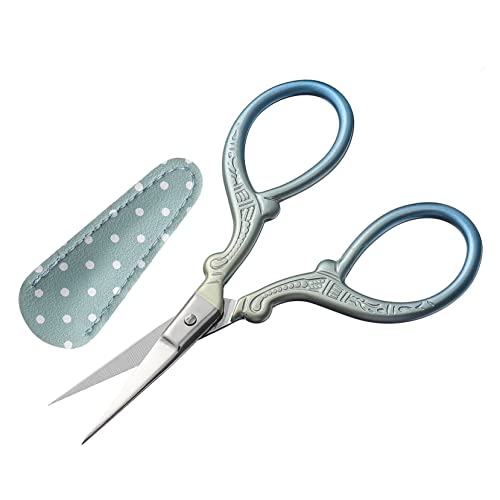 OSALADI Stickerei Schere mit Lederhülle Präzise Nähschere für Diy Stoffe und Fäden für Handarbeiten und Nähprojekte OSALADI Stickerei Schere mit Lederhülle Präzise Nähschere für Diy Stoffe und Fäden für Handarbeiten und Nähprojekte von OSALADI