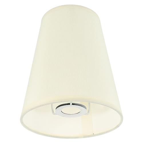 OSALADI Stoff Lampenschirm Textilschirm Stoffschirm E14 Ersatz Lampenschirm Trommel Barrel Tischlampe Pendelleuchtenschirm für Deckenleuchter Kronleuchter Stehlampe Hängelampe Beige von OSALADI