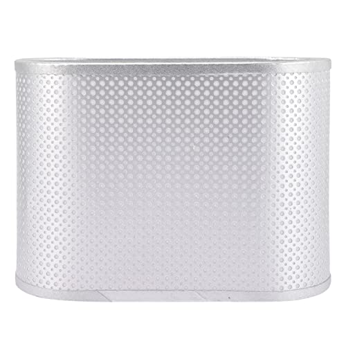 OSALADI Stoff Lampenschirm Tischlampe Pendellampe Ersatzschirm Oval Silber Fabric Lampenschirm Ersatz Schlafzimmer Wohnzimmer Pendelleuchte Deckenleuchte Wandleuchte Schutzhülle Dekoration von OSALADI