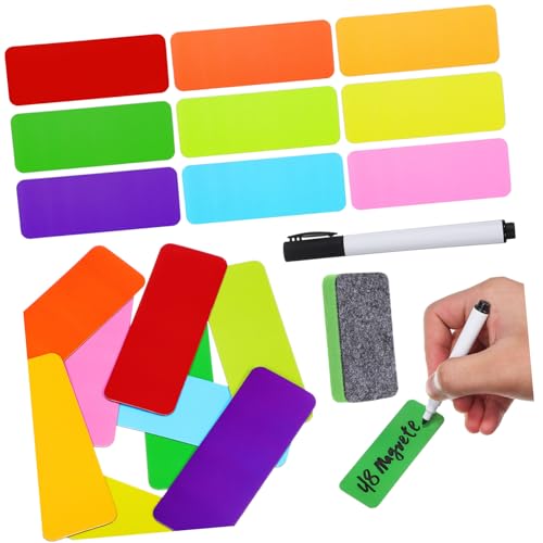 OSALADI Teiliges Magnetisches Namensschild Wiederbeschreibbare Bunte Trockenlöschbare Magnetetiketten mit Stift und Pinsel Weichmagnetische Aufkleber für Kühlschrank Büro Organisation und OSALADI Teiliges Magnetisches Namensschild Wiederbeschreibbare Bunte Trockenlöschbare Magnetetiketten mit Stift und Pinsel Weichmagnetische Aufkleber für Kühlschrank Büro Organisation und von OSALADI