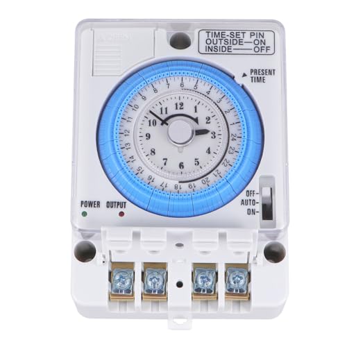 OSALADI Timer Zeitkontrolle Intervall-zeitschaltuhr 48v Zeitschaltuhr Mechanische Elektrische Zeitschalter Große Digitale Drinnen Sand Weiß von OSALADI