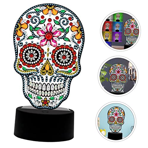 OSALADI 3d- -nachtlampe in Totenkopfform Nachttisch-dekorlampe für Zuhause Nachtlicht für Jungen und Mädchen von OSALADI