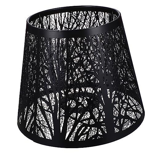 OSALADI Tischdeckenklammern Kronleuchter Lampenschirm Lampenschirm Ersatze Tischleuchte Metall Lampenabdeckungen für Pendelleuchte Wandlampe Dekoration Schwarz Terassendeko von OSALADI