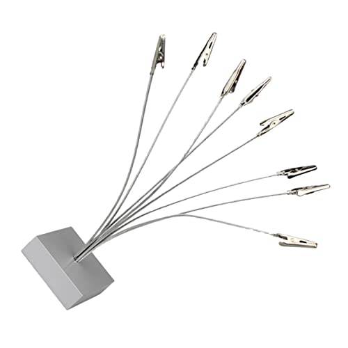 OSALADI Tischdekoration mit Mehrfach Clip Halter für Notizen und Fotos Elegante Silberne Metallklammern für Karten Kunstprojekte und Bürobedarf von OSALADI