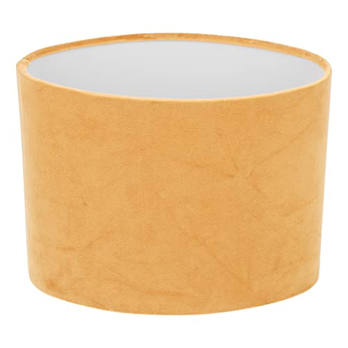 OSALADI Tischlampe Lampenschirm Stoff Oval Tischlampenschirm Hängeleuchtenschirm E27 Golden Samt Nachttischlampe Schirm Lampe Stoffschirm Pendelleuchte Schreibtischleuchte Ersatzschirm von OSALADI