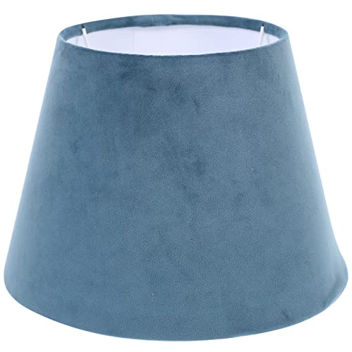 OSALADI Tischlampe Rustikale Lampenschirme Stofflampenschirm: E27 Tischlampenschirm Lichtabdeckungsersatz Trommellampenschirm Für Leuchten (Blau) Blaue Lampenschirme Tischleuchte von OSALADI