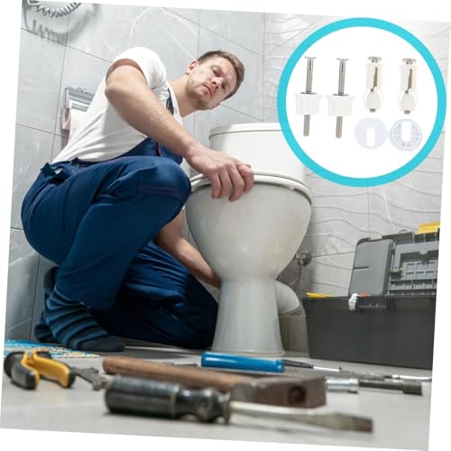 OSALADI Toilettensitz Befestigungsschrauben Robust Verschleißfest Rostfrei Einfache Montage Langlebige Wc Sitz Schrauben Ersatzset Badezimmer Zubehör von OSALADI