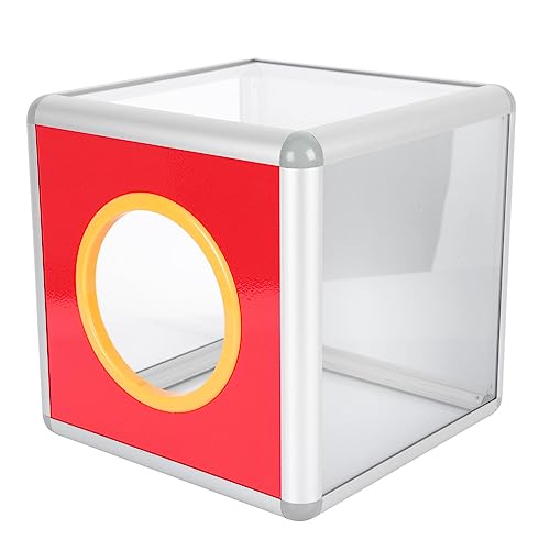 OSALADI Transparente Charity Collection Box Aluminiumlegierung Mittlere Sichere Spenden und Lotteriebox mit Schloss Leicht und Bruchsicher für Büro Partys und Veranstaltungen von OSALADI
