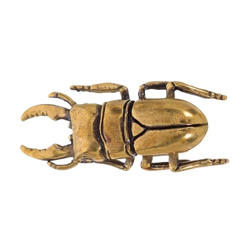 OSALADI Türgriff Insekten Schubladenknöpfe Schrankknöpfe Antike Schrankknöpfe Schubladenbeschläge Dekorative Schrankbeschläge Möbel Käfergriffe Hellbraun Messing von OSALADI