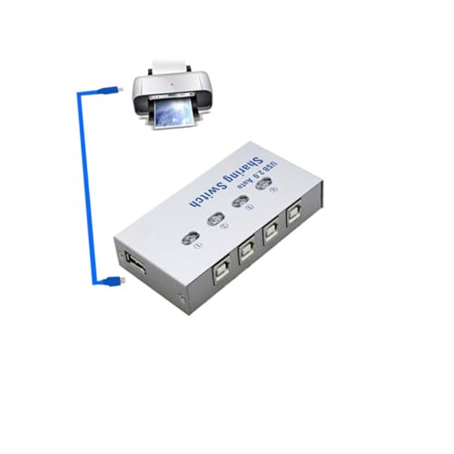 OSALADI USB Drucker Scanner Sharer Fach USB Sharing Automatischer Umschalter für PC Bürogeräte ohne Kabel von OSALADI