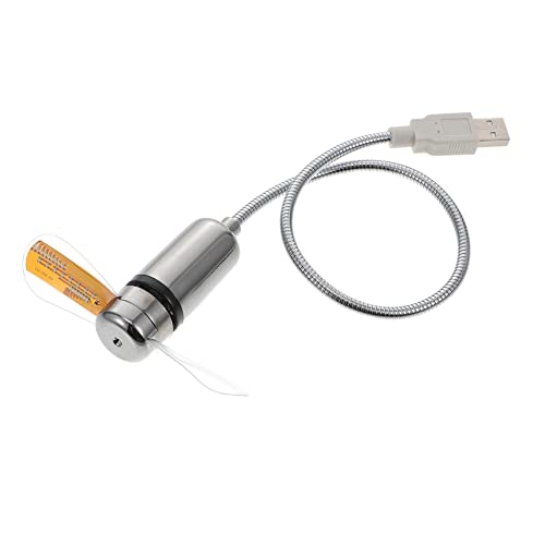OSALADI USB LED Tischventilator mit Temperatur und Uhr Tragbarer Mini USB Flexibel Lüfter für Computer Büro und Reisen Perfektes für Familie und Freunde OSALADI USB LED Tischventilator mit Temperatur und Uhr Tragbarer Mini USB Flexibel Lüfter für Computer Büro und Reisen Perfektes für Familie und Freunde von OSALADI