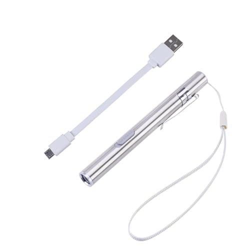 OSALADI USB-Stift Licht LED Taschenlampe Stift Lichter für Krankenschwestern Edelstahl Medizinische Taschenlampe Wiederaufladbare Mini- für Medizinstudenten Arzt von OSALADI