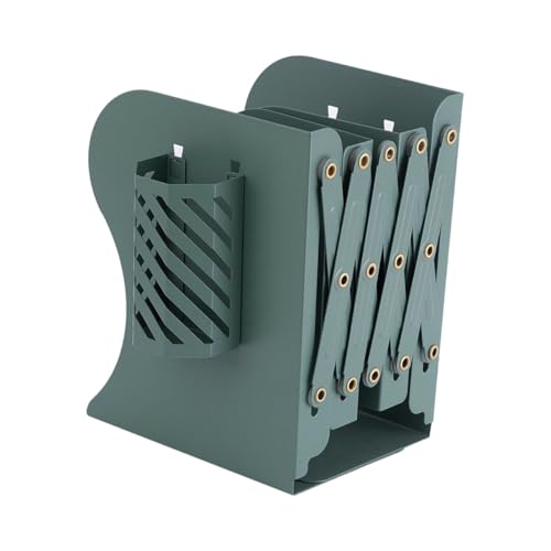 OSALADI Verstellbare Metall Buchstütze Teleskopisch Rutschfest Bücherhalter für Büro Schule Zuhause Organizer für Bücher und Zeitschriften von OSALADI