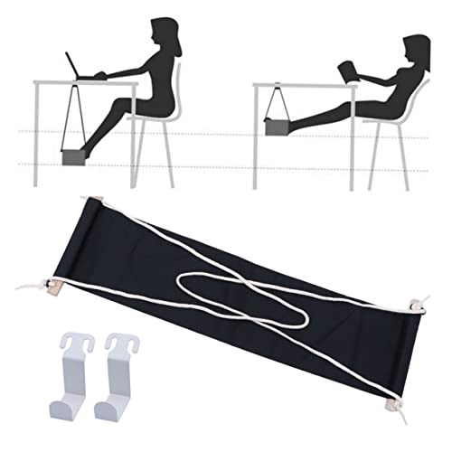 OSALADI Verstellbarer Fußhocker aus Atmungsaktivem Canvas Leichter Fußschaukel für Büro und Outdoor Einfache Befestigung unter Schreibtisch mit Halter Ergonomische Fußstütze für von OSALADI