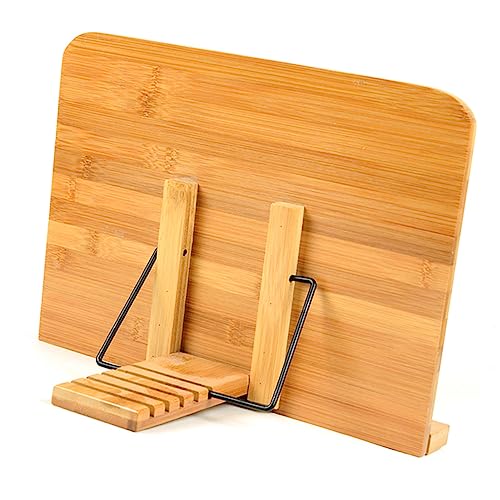 OSALADI Verstellbarer Holz Lesehalter Multifunktionales Lese Tablet Stativ Großes Design für Bücher Tablets und Musik für Zuhause Büro und Bibliothek von OSALADI