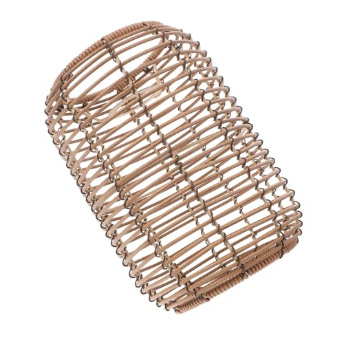OSALADI Vintage Faux Rattan Lampenschirm Pendelleuchte Boho Stil Geflochtene Deckenleuchte für Wohnzimmer Esszimmer Schlafzimmer Installieren Weiches Warmes Licht Vielseitige Hängelampe von OSALADI