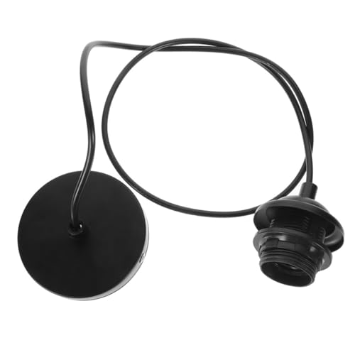 OSALADI Vintage Lampenfassung Hängelampe Deckenleuchte Feuerfest Hitzeresistent für Wohnzimmer DIY Pendelleuchte Schwarz Kabel OSALADI Vintage Lampenfassung Hängelampe Deckenleuchte Feuerfest Hitzeresistent für Wohnzimmer DIY Pendelleuchte Schwarz Kabel von OSALADI