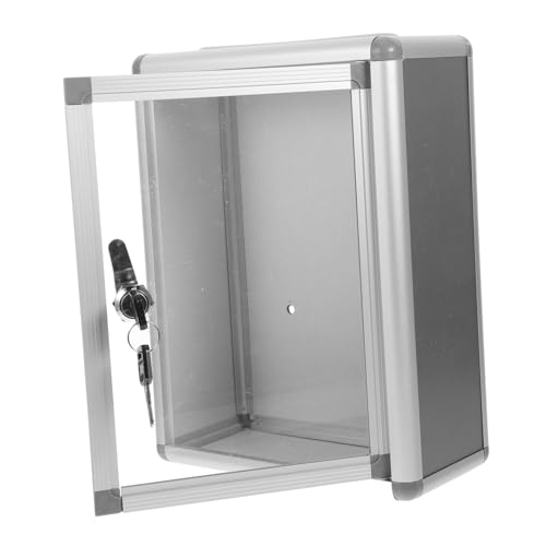 OSALADI Vorschlagsbox mit Schloss Wandmontierte Transparente Sicherheitsbox für Büro Schule und für Beschwerden und Anregungen Langlebig und Einfach Aufzuhängen von OSALADI