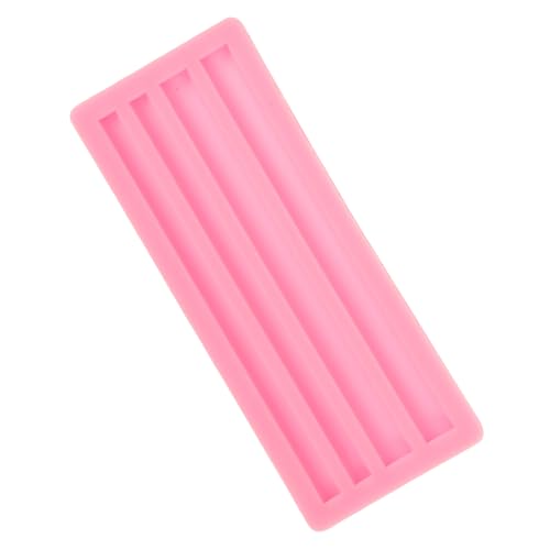 OSALADI Wachsstreifenform Kerzenherstellung schmelzen runden Kerzenformen für Silikonform runde Backform aus Silikon Kreative Formen halbrunde Formen DIY formen Wachsformen Kieselgel Rosa von OSALADI