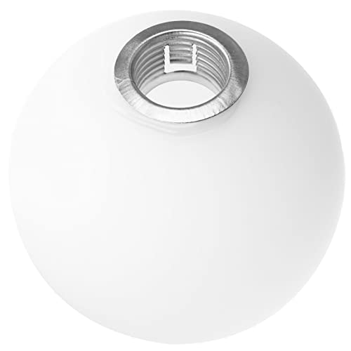 OSALADI Weiß Glas Lampenschirm Ømm Kugelform Fassung Ersatz Lampenglas Dekorativ Leicht für Haushalt Schlafzimmer Hotel Schreibtisch Beleuchtung von OSALADI