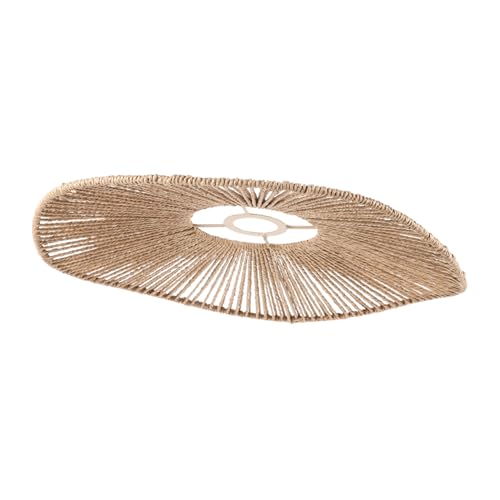 OSALADI Woven Vintage Lampenschirm Deckenlampe aus Papierseil Robust Dekorativ für Wohnzimmer Esszimmer Pendelleuchte ohne Kabel von OSALADI