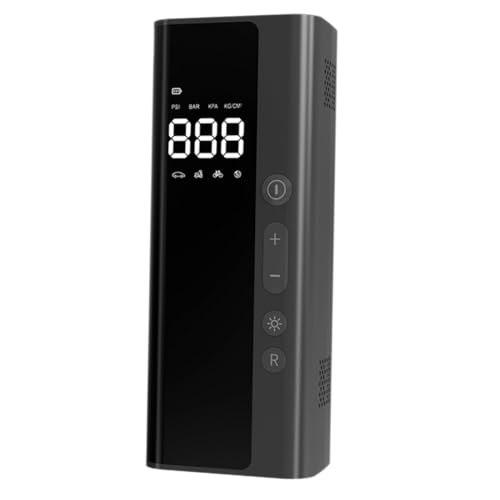 OSALADI Zylinder Tragbarer Auto Luftpumpe Kompressor mit Digitaler Anzeige Kabellos Leicht und Kompakt Geeignet für Reifen Motorräder Fahrräder Bälle Inklusive LED Notlicht für Outdoor von OSALADI