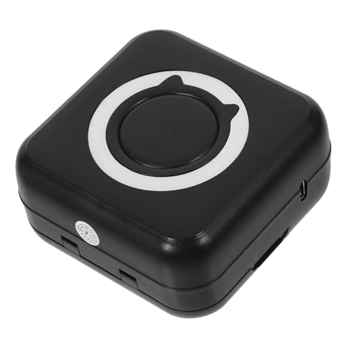 OSALADI tragbarer Drucker Taschen-Minidrucker tragbar Mini-Scrapbook-Zubehör Aufkleber für Thermodrucker Telefonbilddrucker Kleiner Thermodrucker Plastik Black von OSALADI