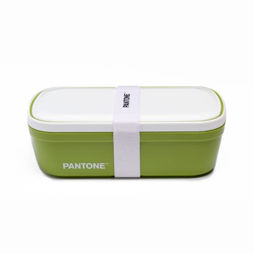 OSAMA Pantone™ Lunchbox, Bento-Stil, mit Innentrennwand, ideal für Büro oder Schule, 12 x 7 x 20,7 cm, hellgrün von SWEET HOME