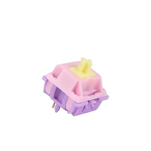 Banana Split Linear Switches Mechanical Keyboard 62g 5 Pin POM Gold Plated Spring Factory Lubed PC Gaming Keyboard Switch OSBCMZGE(30PCS) von OSBCMZGE