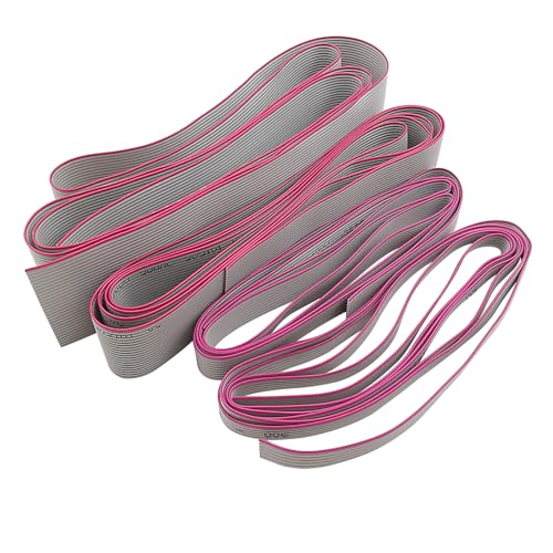 OSBCMZGE 1M/2M 1.27mm Pitch 6-60P 28AWG Flexible DIY Electronic Grey Flat Ribbon Data Cable Wire Connector for IDC FC 2.54mm Connectors (1 Meter,50Pin) von OSBCMZGE