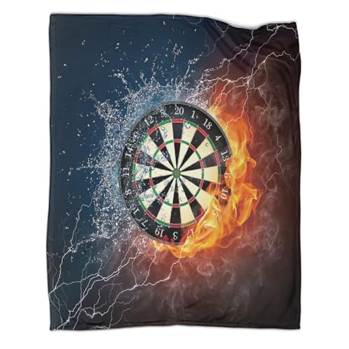 Dart -Vorstand Kuscheldecken Für Kinder Teens Erwachsene Fuzzy Flanell Urlaub Decke Für Bett Couch Sofa Boho Protable Travel Camping Warm Decken Couchdecke 40x50inch(100x130cm) von OSBELE