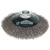 Osborn - Gewellte Edelstahl-Kegelbürste mit M14-Mutter und ø 0,30 mm Borste (100x10x20) 0002512361 von OSBORN