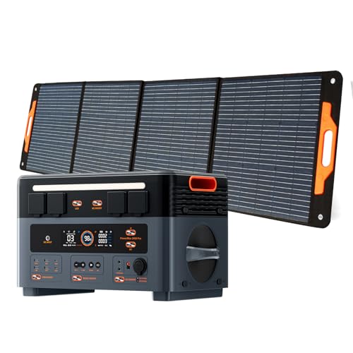 OSCAL PowerMax 2400 Pro Tragbares Stromaggregat mit 200W Solarpanel, 2016-Wh-LiFePO4-Akku, 2400 W, Verwendbar als Solar-Powerbank für Haus-Notstromversorgung, Outdoor-Camping, Wohnmobile OSCAL PowerMax 2400 Pro Tragbares Stromaggregat mit 200W Solarpanel, 2016-Wh-LiFePO4-Akku, 2400 W, Verwendbar als Solar-Powerbank für Haus-Notstromversorgung, Outdoor-Camping, Wohnmobile von OSCAL